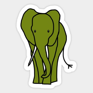 Green Elephant Sticker